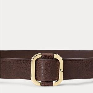 Lauren Ralph Lauren women’s Slide-Buckle Waxed Leather Belt